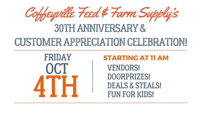 Coffeyville Feed & Farm Supply's 30th Anniversary